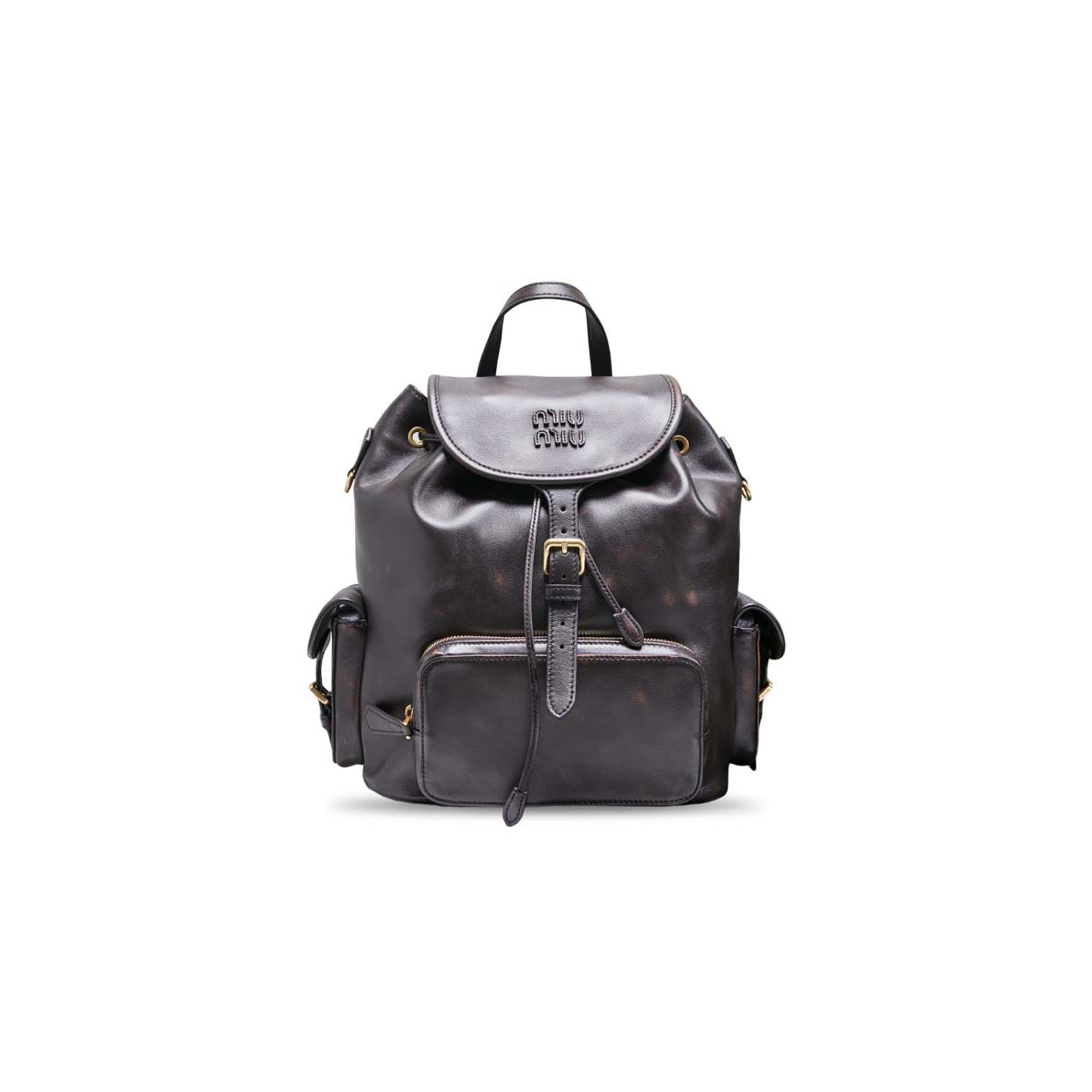 MIU MIU LARGE LEATHER BACKPACK 5BZ042 (29.5*25*12.5cm)